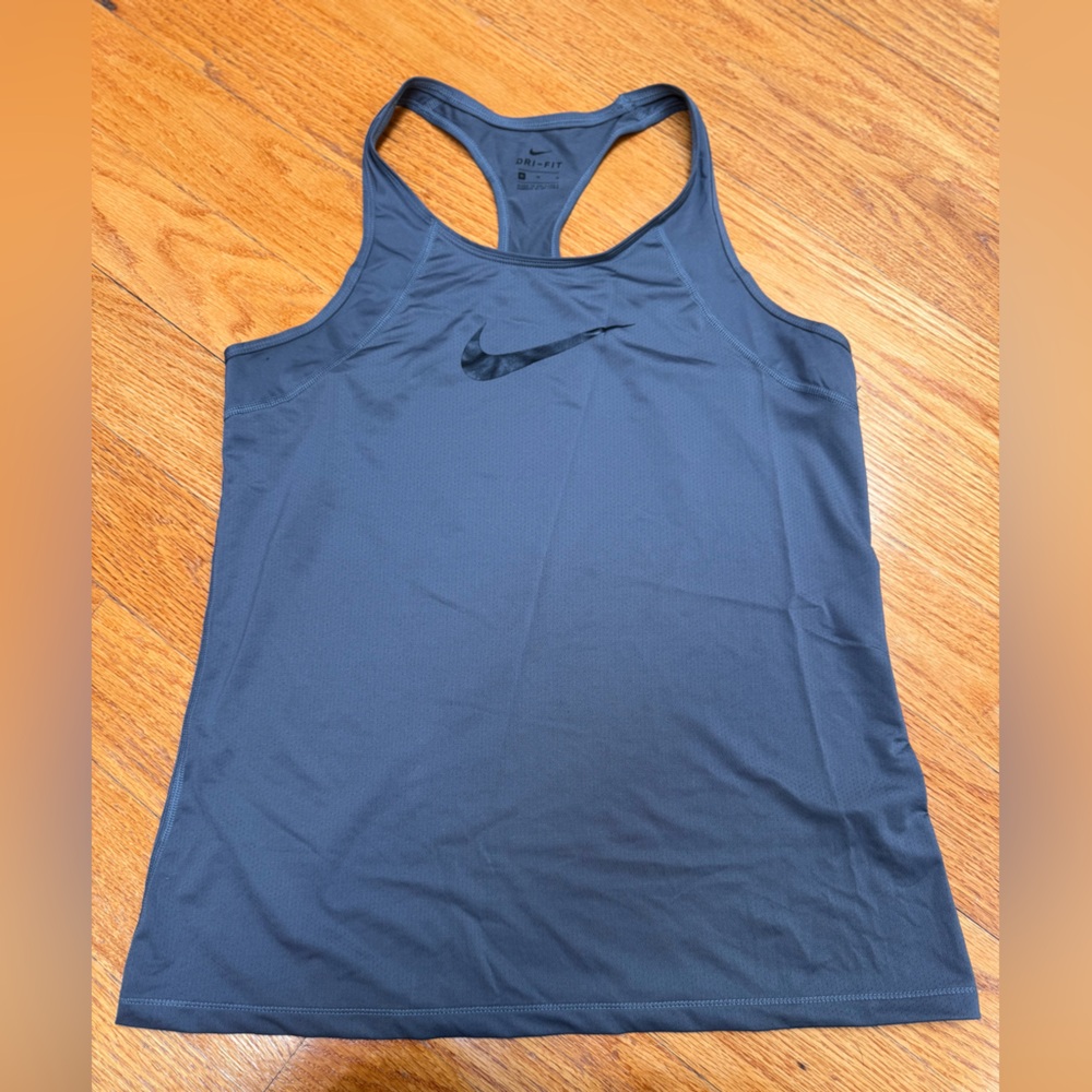 🌸Nike Womens Dri-FIT Racerback Tank Top in dark grey